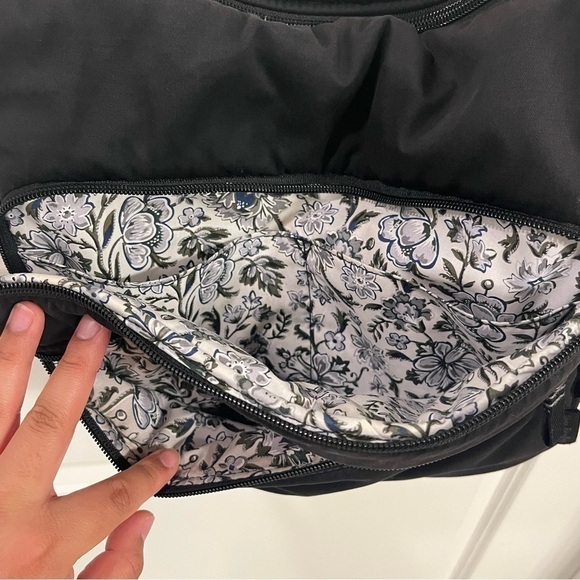 Vera Bradley Black Crossbody Quilted Satchel Casual Everyday Bag - Picture 4 of 12